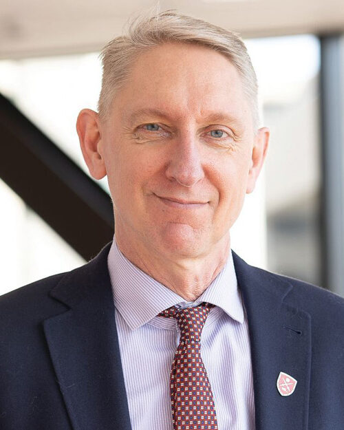Headshot of Dr. Daniel A. Smith, Huron University's VP, Academic, Dean of Theology, and Acting Dean of FASS