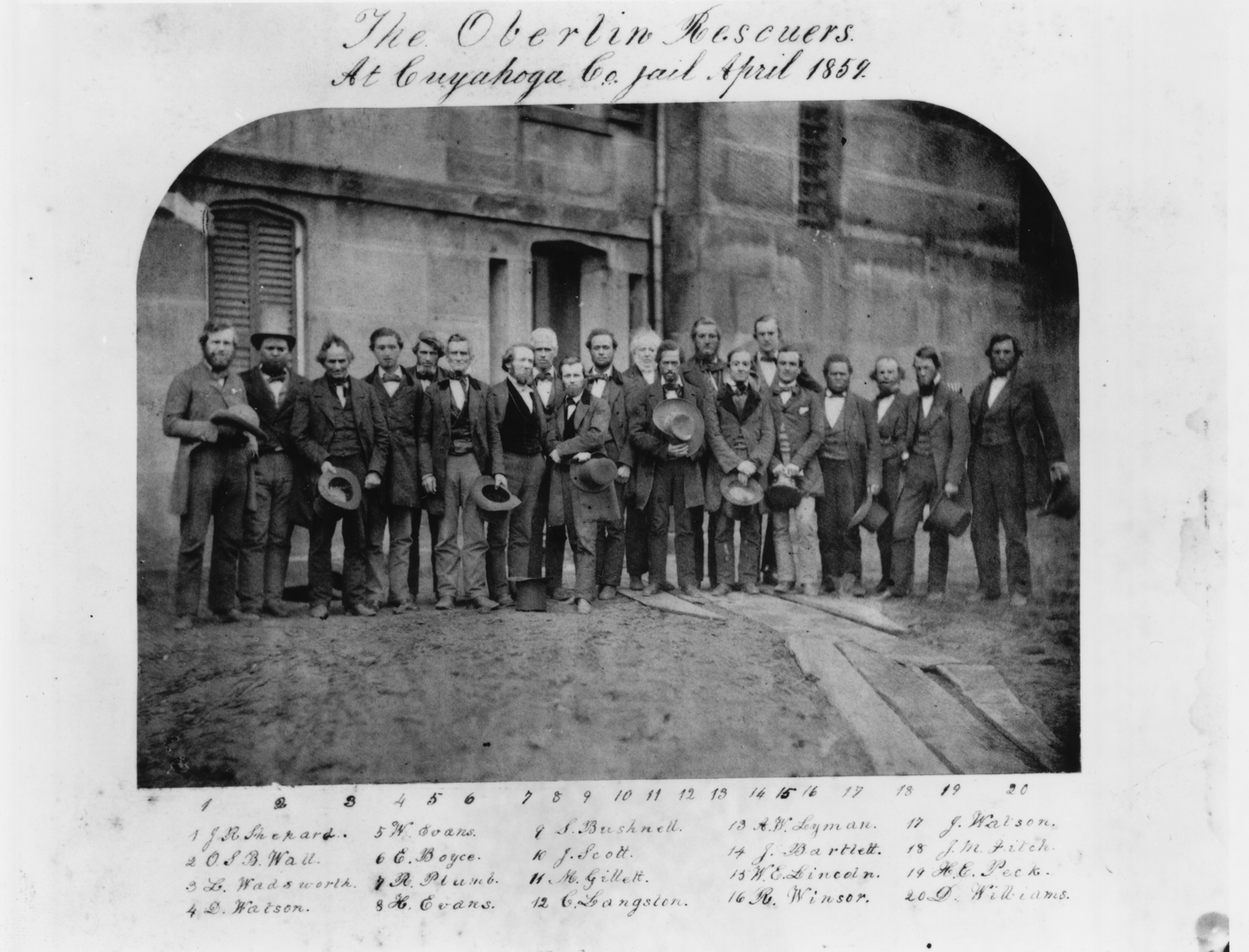 Oberlin_Rescuers_at_Cuyahoga_Co_jail_April_1859 Antislavery connections