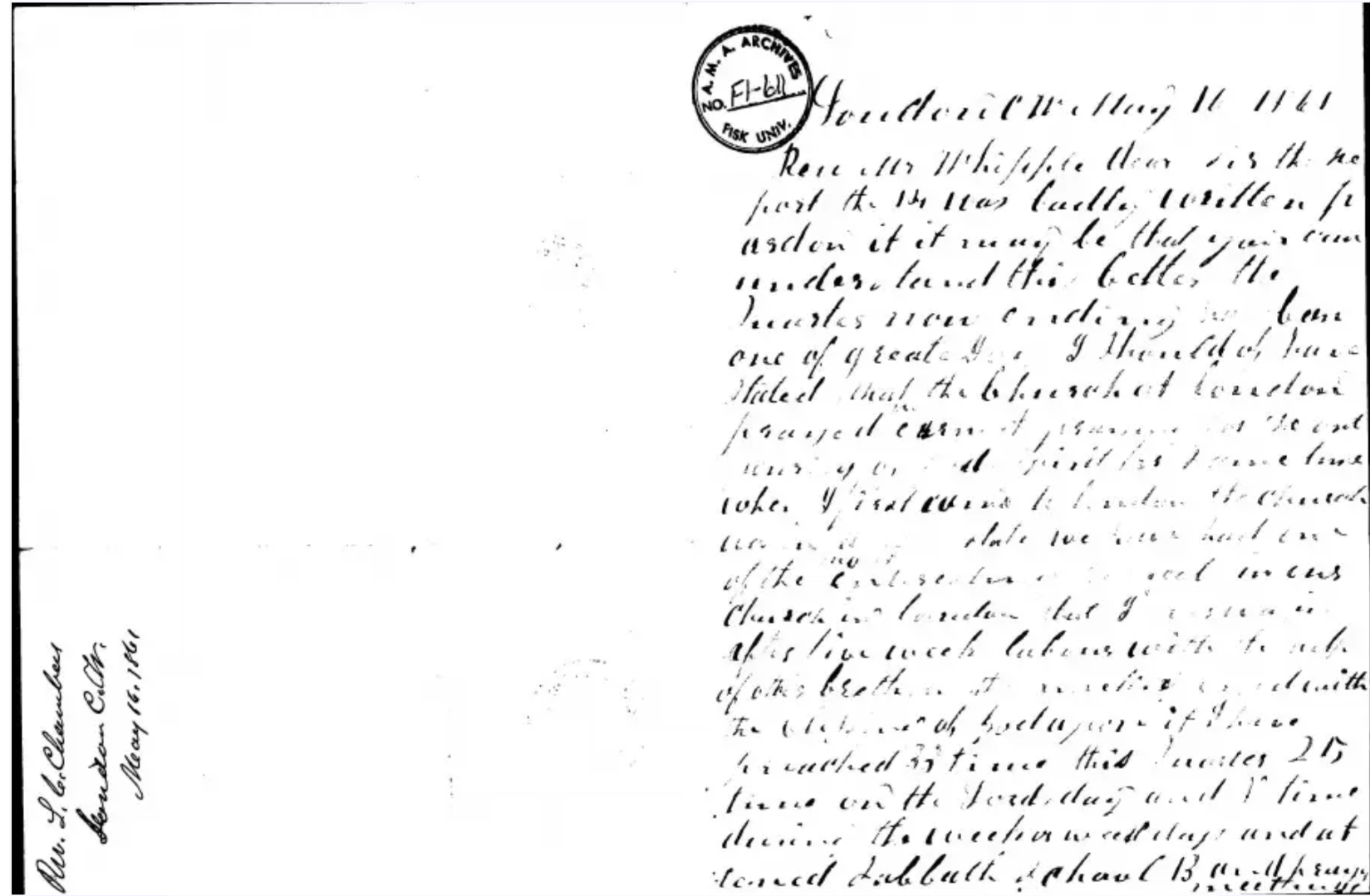 BME London Church Letters | Antislavery connections