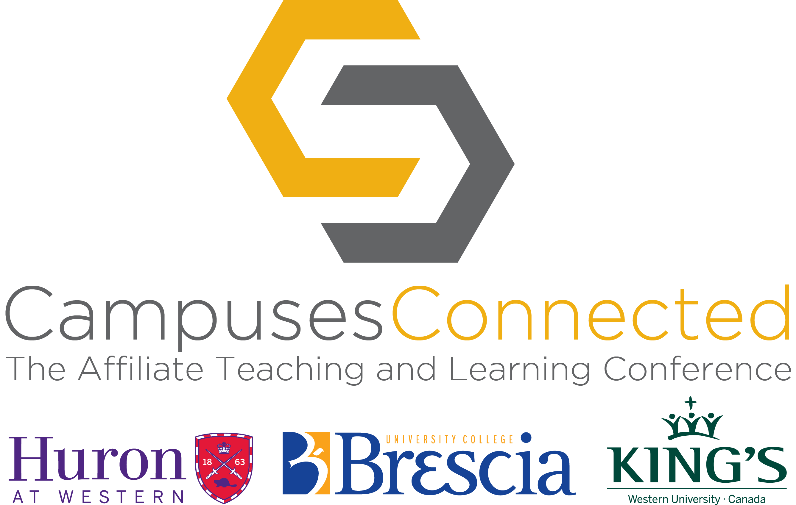 Campuses Connected logo with Huron, Brescia and King's logos under it.