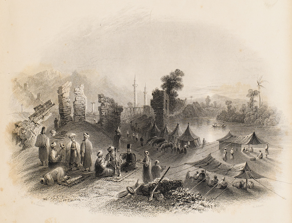 Detailed image from the title page engraving of Syria Illustrated