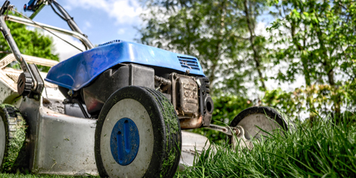 Ashmere Banner Lawnmower cutting grass