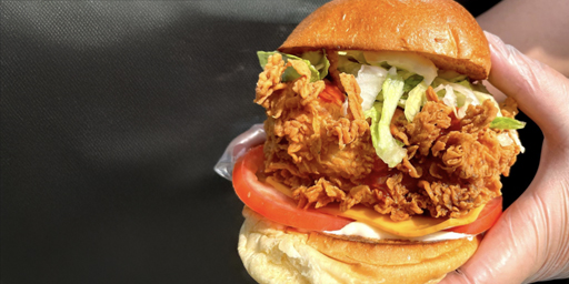 BTRMLK Banner Fried chicken sandwich