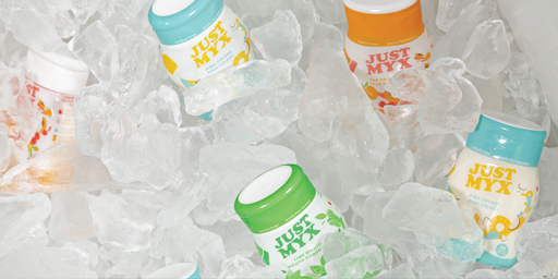 Just myx bottles in a cooler of ice